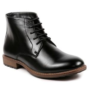 Metrocharm MC132 Black Lace Up Ankle Oxford Boot